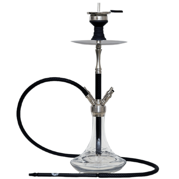 CRT Headhunter Carbon - Black / Cutting Shisha Edelstahl Komplettset Wasserpfeife