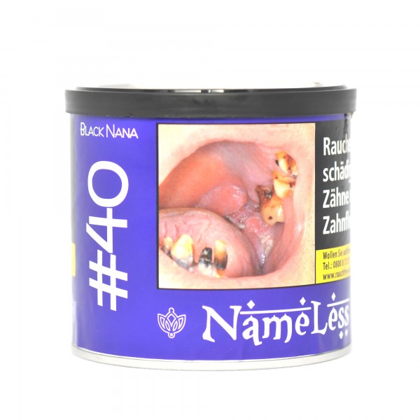 Nameless Tabak 200g - #40 Black Nana Shisha Tabak (ohne Shot)